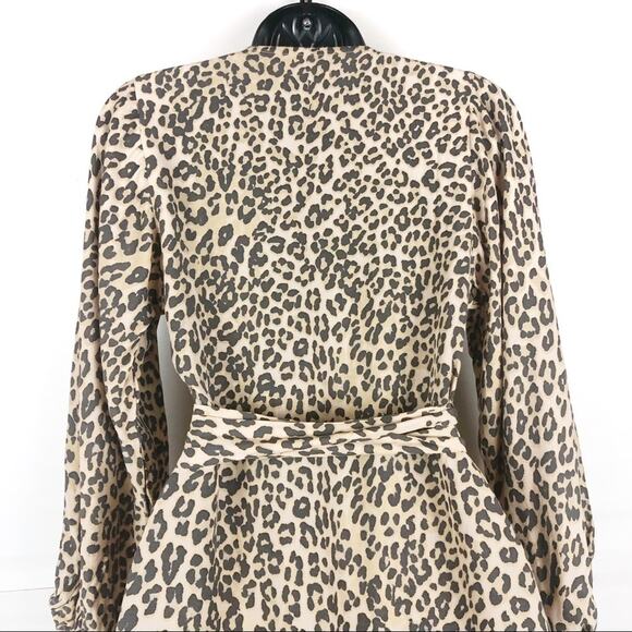 FAITHFULL THE BRAND Leopard Baja Wrap Mini Dress 2 - Picture 8 of 11